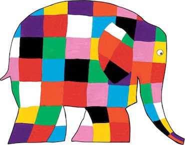 elmer elephant outline